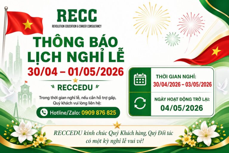 lịch nghỉ lễ 30/04 RECCEDU12