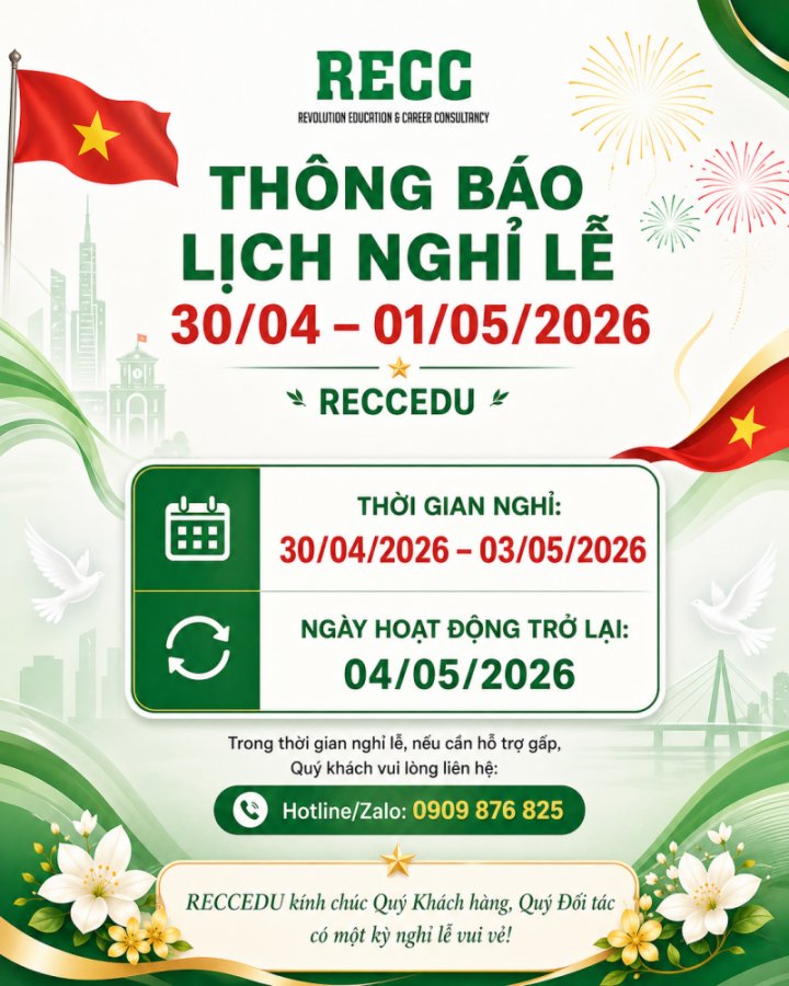 lịch nghỉ lễ 30/04 RECCEDU123